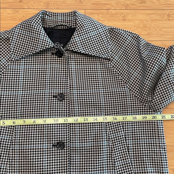 Rails North Jacket Size XXS Teal Multi Check Cropped Twill Button Up Pockets Tan - Picture 14 of 17